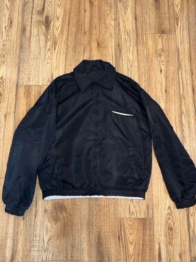 Zara Black Lightweight Zip-Front Jacket